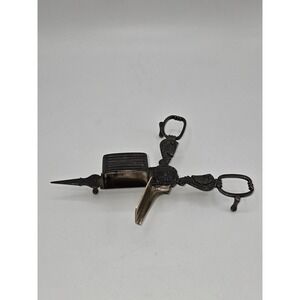 Antique Footed Ornate Candle Snuffer Scissors Wick Cutter‎ Trimmer